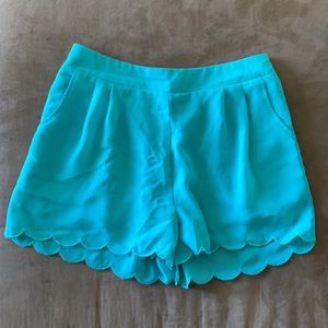 Teal Dressy Shorts
